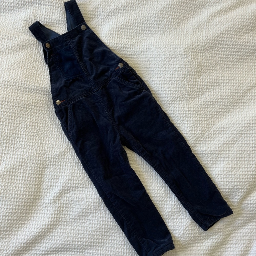 Zara Corduroy Navy Toddler Overalls, 3-4Y